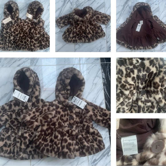 LEOPARD FAUX FUR BABY OUTERWEAR , YOUR TWINS WILL LOOK ADORABLE AND STAY WARM❣️ - Picture 6 of 11